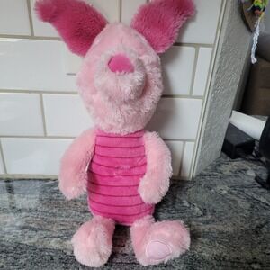 Disney Store Piglet Winnie The Pooh Floppy Pink Plush 15" Stuffed Animal